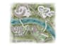 render architectural site plan, 2d landscape and master plan